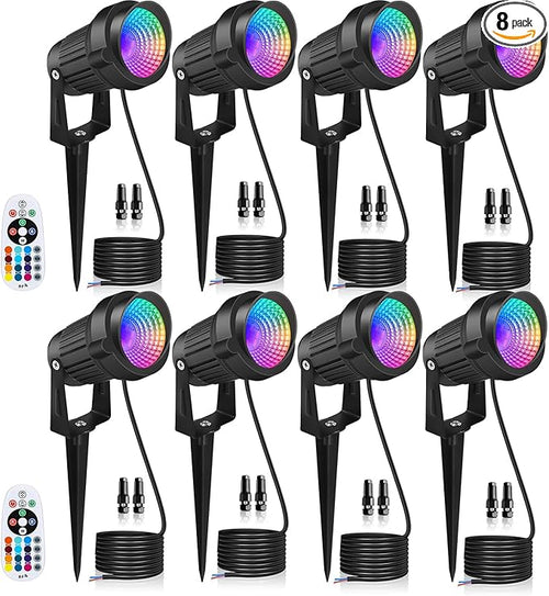 12W LED Landscape Lights Low Voltage, RGBW Color Changing 12V AC/DC Waterproof by Unknown