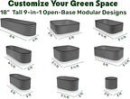 9-in-1 Galvanized Steel Raised Garden Bed // 8×2×1.5 ft Modular Planter - Image 2