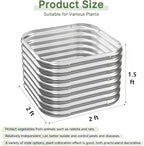 4 PCS Tall 2x2x1.5ft Galvanized Raised Garden Bed Outdoor, Metal Garden Bed - Image 2