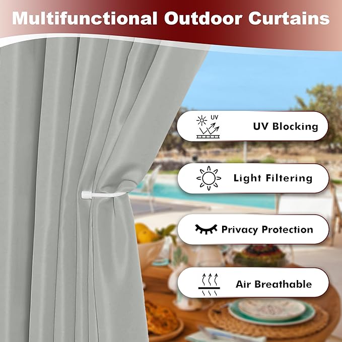 HolidayIdeas Grommet Outdoor Curtains - Image 3