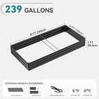 YITAHOME 96x48x12 in 2pcs Galvanized Raised Garden Bed Kit, Large Metal Planter - Image 8