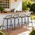 VINGLI 2 PCS Outdoor Swivel Bar Stools, 30 Inch Metal Barstools - Image 6