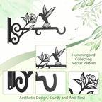 2-Pack Aesthetic Plant Hangers Outdoor – 10 Inch Metal Hanging Plant Bracket - Image 6