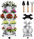 Vertical Strawberry Planter 5 Tier Stackable Tower Herb Planters-Stacking by Bociks