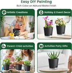 4 inch Self Watering Pots for Indoor Plants, 5 Pack Small Flower Plant Pots - Image 6