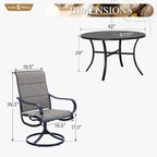 Sophia & William Patio Sets 5 Pieces Patio Dining Set - Image 7