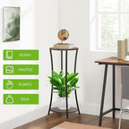 YINMIT Plant Stand Indoor, 2 Tier Round Potted Holder Rack, Flower Pot Stand - Image 5