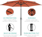 Best Choice Products 10ft Outdoor Table Compatible Steel Polyester Market Patio - Image 5