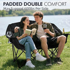 Double Camping Chair Padded Loveseat Chair - Image 2
