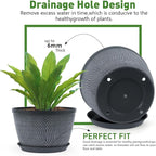 Quarut 10 Inch Flower Pots Planters - Image 4