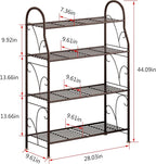 SORCEDAS Plant Stand Indoor Outdoor Plant Shelf 4 Tier Metal Corner Flower - Image 5