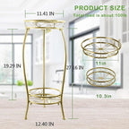 MOCORY Plant Stand Indoor Outdoor 2 Tier 27" Tall Metal Potted Holder Rack - Image 3