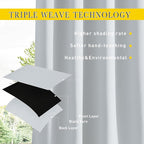 NICETOWN 2 Panels Outdoor Curtains Waterproof Pocket & Back Tab on Top & Bottom - Image 6