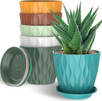 6 Pack 7 Inch Indoor Plant Pots by Unknown