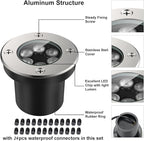 JESLED Outdoor Landscape Lights, 6W LED In Ground Well Lights, 12V 24V 3000K - Image 2