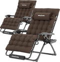 UDPATIO Oversized Zero Gravity Chair Set of 2, 33In XXL Patio Reclining Chair by UDPATIO