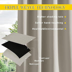 NICETOWN 2 Panels Fixed Outdoor Curtains - Image 6