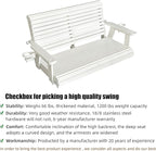 HDPE Porch Swing with 18/8 Stainless Steel Bolts, Ergonomic Design, Ultra - Image 4