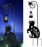 Solar Cat Lantern Garden Stakes by Unknown