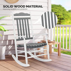 VINGLI Wooden Rocking Chair, Outdoor Chair - Image 5