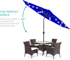 Best Choice Products 10ft Solar Polyester LED Lighted Patio Umbrella w/Tilt - Image 2