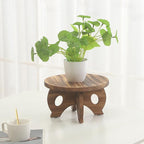 Plant Stand Indoor Wooden Plant Stool Round Stand Risers - Image 5