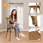 VINGLI Plastic Outdoor Dining Chairs Set of 6, Stackable Patio Farmhouse Brown - Image 5