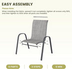 UDPATIO Patio Chairs Set of 4, Stackable Outdoor Dining Chairs - Image 8