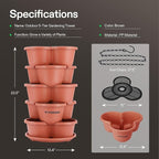 VIVOSUN 2-Pack 5 Tier Vertical Gardening Stackable Planter - Image 5