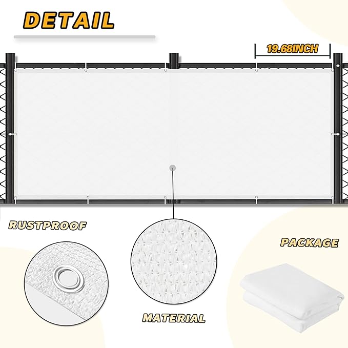 LOVE STORY Balcony Privacy Screen, 2.5'x8' Deck Shield Screen Fence Cover - Image 5