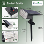 DINGLILIGHTING Solar Lights Outdoor Waterproof: IP65 Led Spot Light Decorations - Image 7