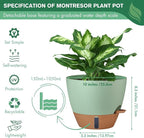 montresor 2 Pack 10 inch Plant Pots, PP Plastic Self Watering Planter - Image 5