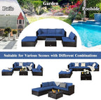 Tangkula 6 Piece Patio Furniture Set, Outdoor Deck Lawn Backyard Durable Steel - Image 6