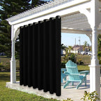 BONZER Outdoor Curtains for Patio Waterproof Thick Privacy Wide Grommet Light - Image 7
