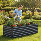 INNO STAGE 8x3x2ft Galvanized Raised Garden Bed, Raised Garden Bed Kit-Metal - Image 3