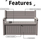 DRATO 75 Gallon Storage Bench Deck Box Outdoor Indoor, Lockable Durable - Image 5