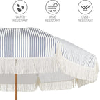 AMMSUN 7ft Patio Umbrella with Fringe Outdoor Tassel Umbrella UPF50+ Premium - Image 4
