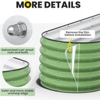 Galvanized Raised Garden Bed 8x2x1.5 FT, Oval Metal Raised Garden Bed Outdoor - Image 4