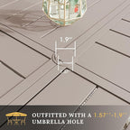 VICLLAX Round Patio Table with Adjustable Umbrella Hole - Image 4