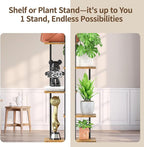 LASZOLA Black 6 Tiered Wood Plant Stand Indoor - Image 8