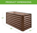 Best Choice Products 4x2x2ft Outdoor Metal Raised Garden Bed, Deep Root Box - Image 3