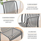 Patio Dining Chairs Set of 4, All-Weather Outdoor and Indoor Stackable Chairs - Image 4