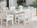7-Piece Outdoor Dining Set, HDPE All-Weather Patio Table and Chairs Set by BIVODA