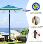 MEWAY 9ft Patio Umbrella Outdoor Table Umbrellas - Image 6