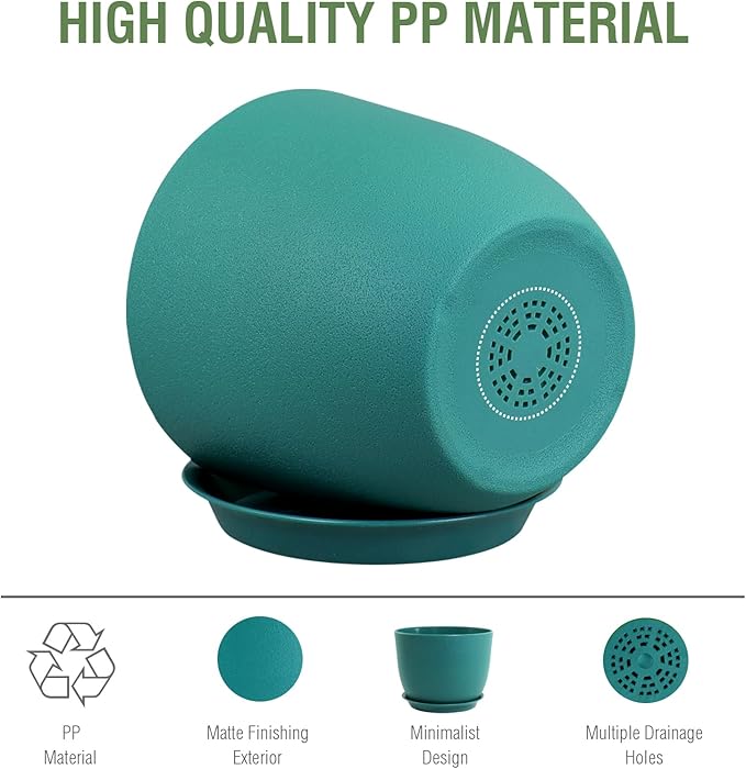 Plant Pots 12 inch, Plastic Planters - Image 3