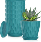 5 Inch Planter Pots, 6 Pack Indoor Planters, Small Flower Pots by SQKH
