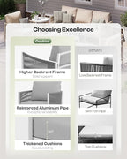 Aluminum Outdoor Patio Furniture Set - Image 2
