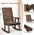 VINGLI Wooden Rocking Chair - Image 6