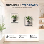 4 Pack Black Metal Indoor Window Plant Shelves Hanging Plant Shelves Picture - Image 7
