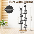 LASZOLA Black 7 Tier Plant Stand Indoor Heavy Duty Metal Planter Flower Holder - Image 7
